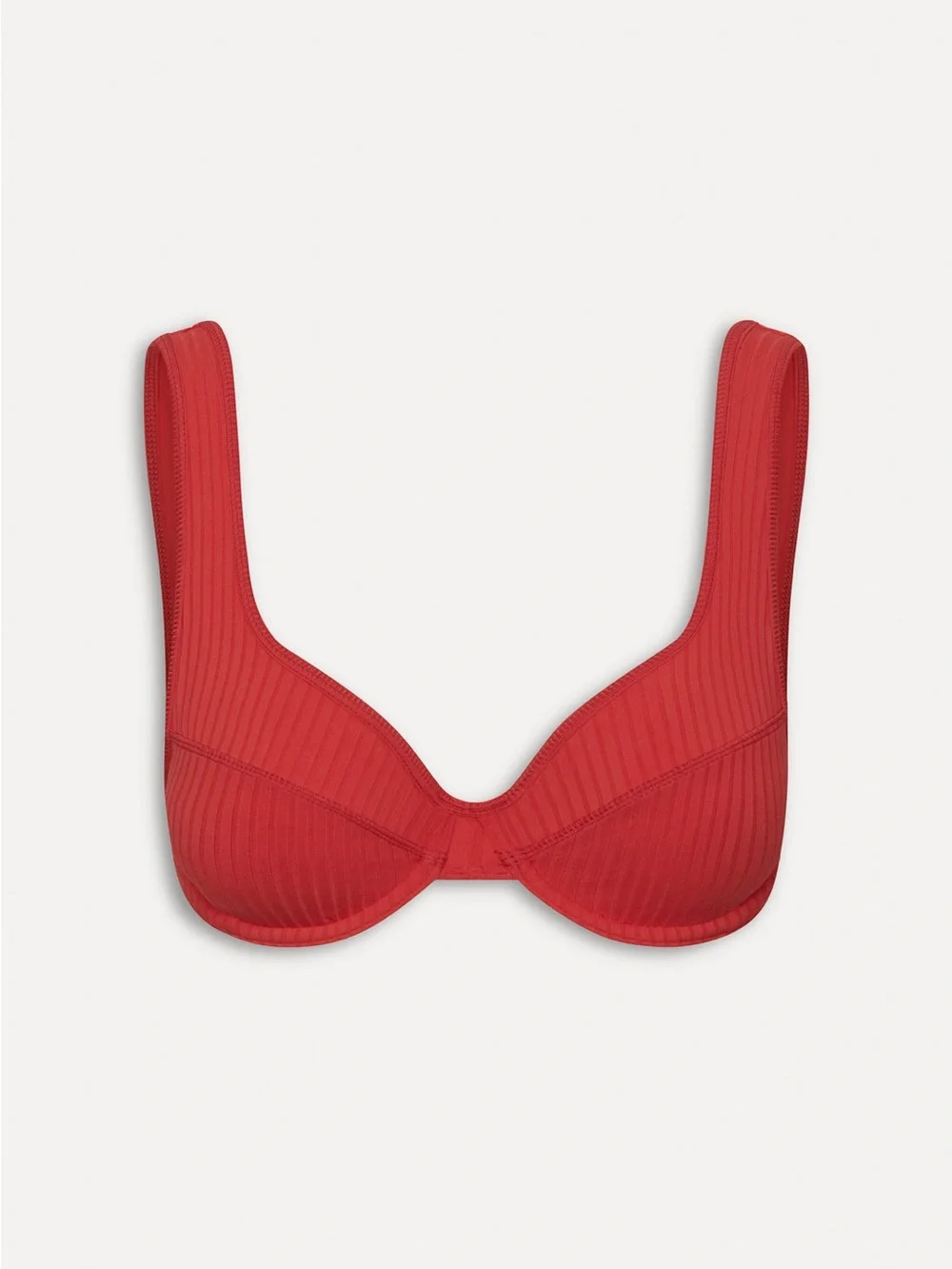 NWT FRANKIE’S BIKINIS Romeo Top & Full Moon Bottoms Bikini Set in Cherry